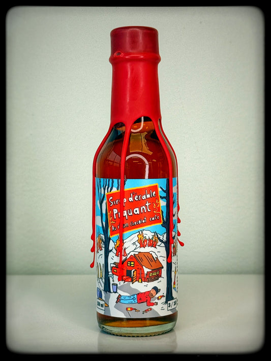 (3/10) - SIROP D'ÉRABLE PIQUANT RHUM CHOCOLAT CAFÉ **DOUX** (COLLAB DISTILLERIE DE MONTRÉAL).