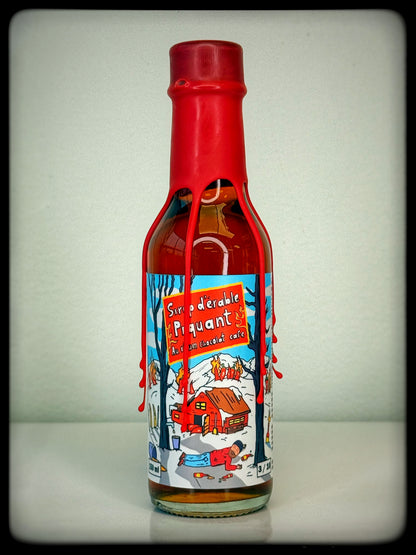 (3/10) - SIROP D'ÉRABLE PIQUANT RHUM CHOCOLAT CAFÉ **DOUX** (COLLAB  DISTILLERIE DE MONTRÉAL).